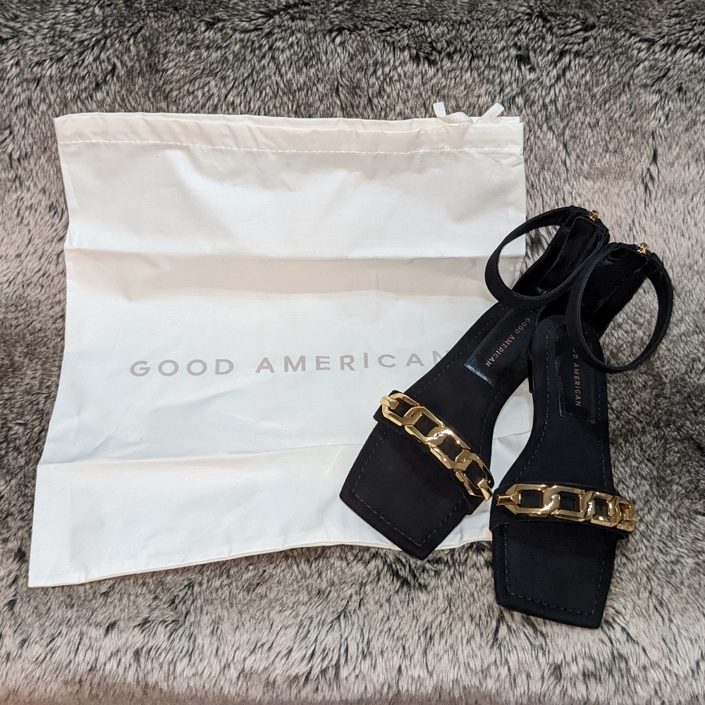 Good American Chain Ankle Strap Sandal Women's 7 - Picture 10 of 13